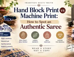 Hand Block Print vs Machine Print: How to Spot an Authentic Saree