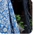 Latest blue hand block printed outfit - detail 12