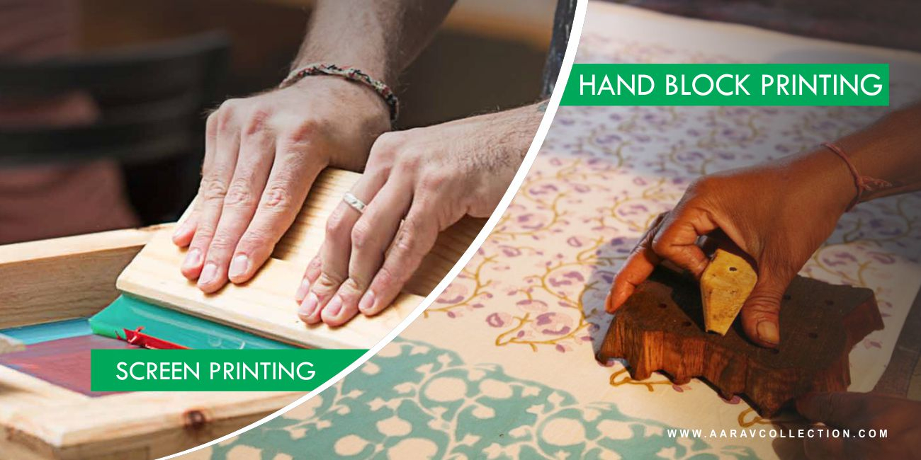 What are the Difference between Screen and Hand Block Printing?