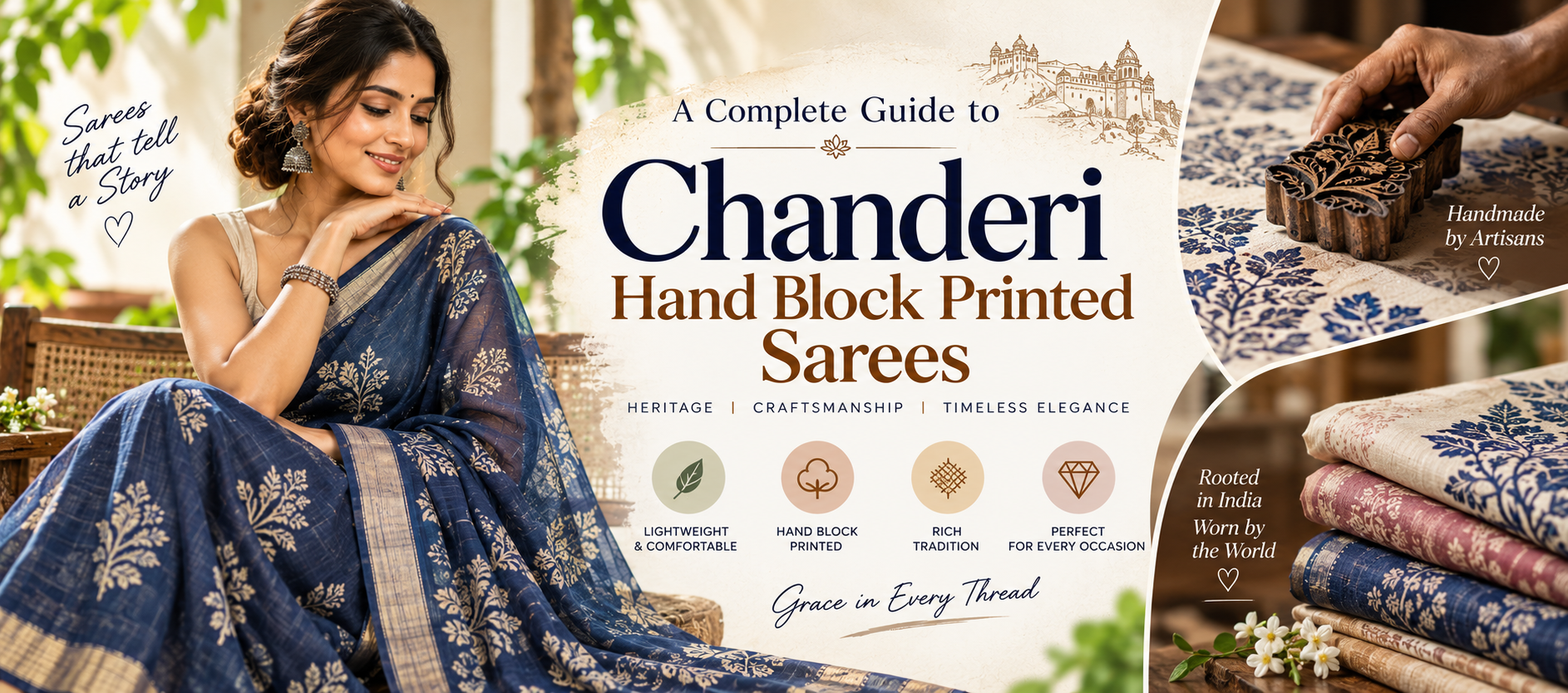 Chanderi Hand Block Printed Sarees Complete Guide