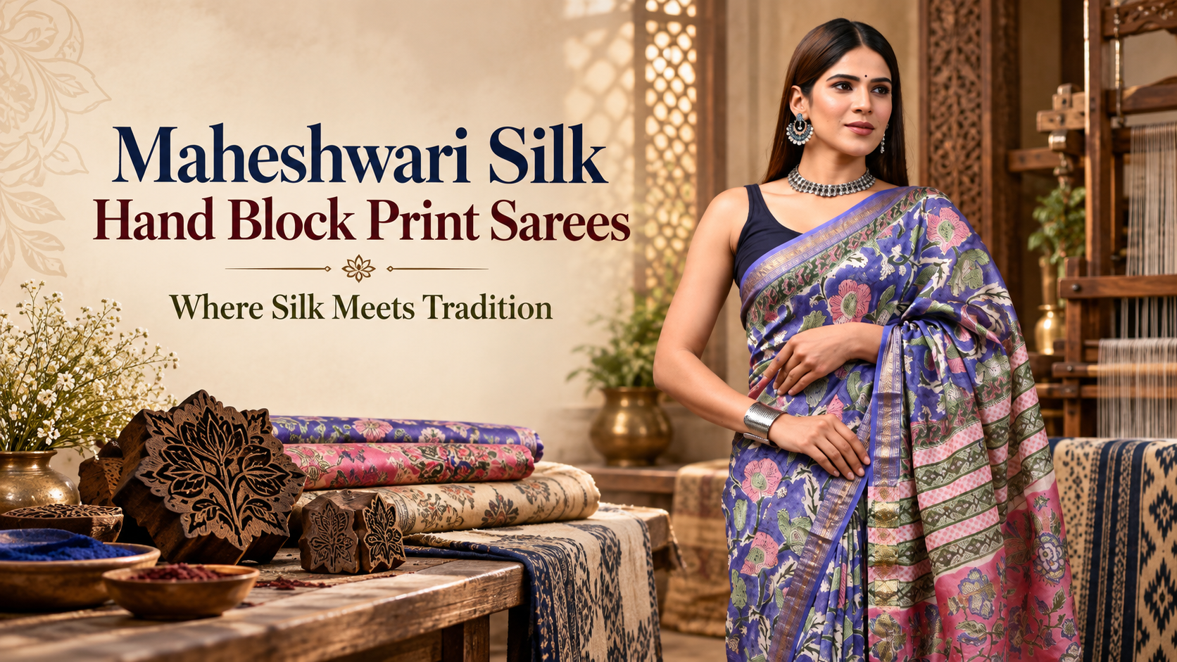 Maheshwari Silk Hand Block Print Sarees Guide