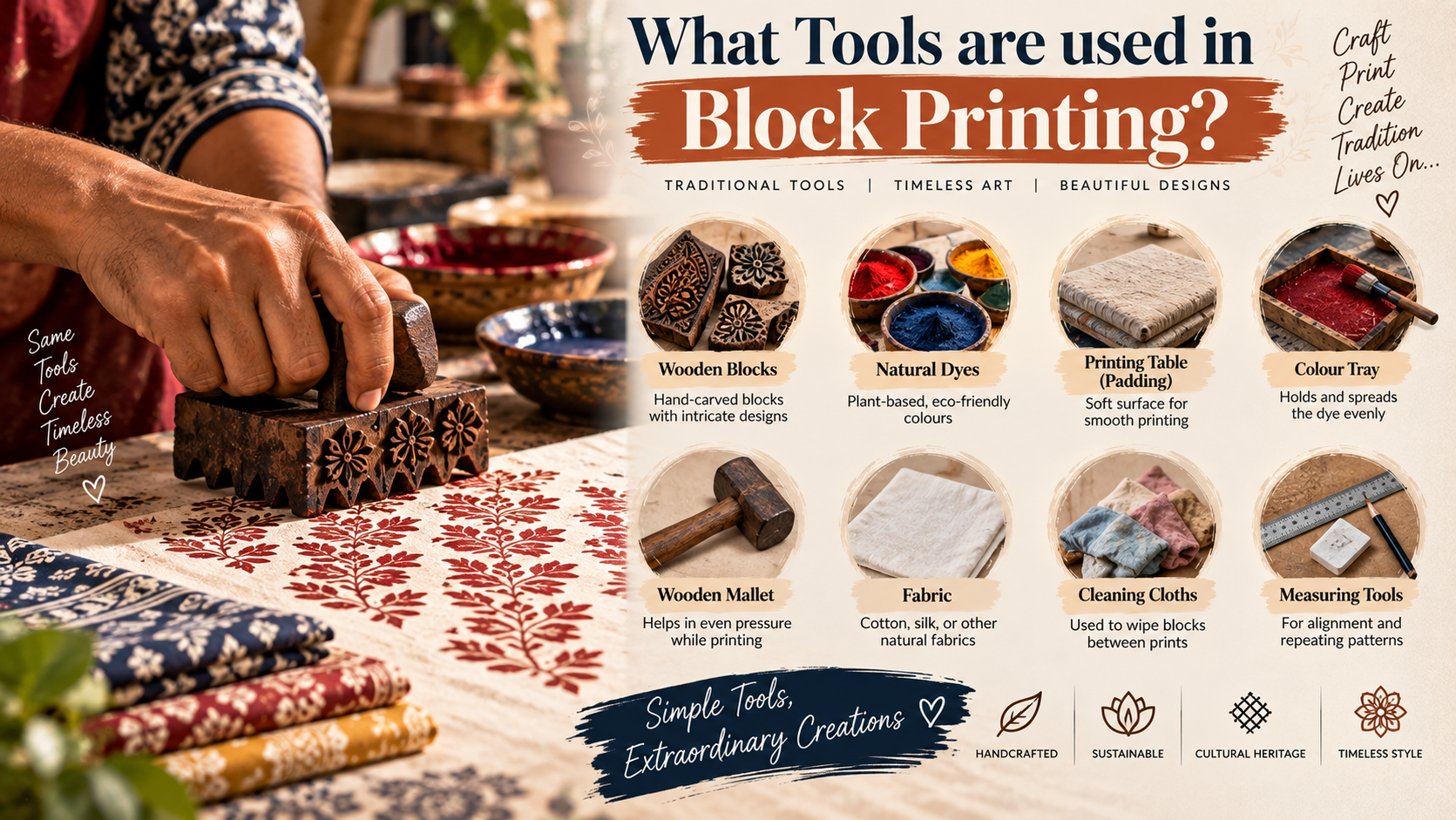 What Tools are used in Block Printing?