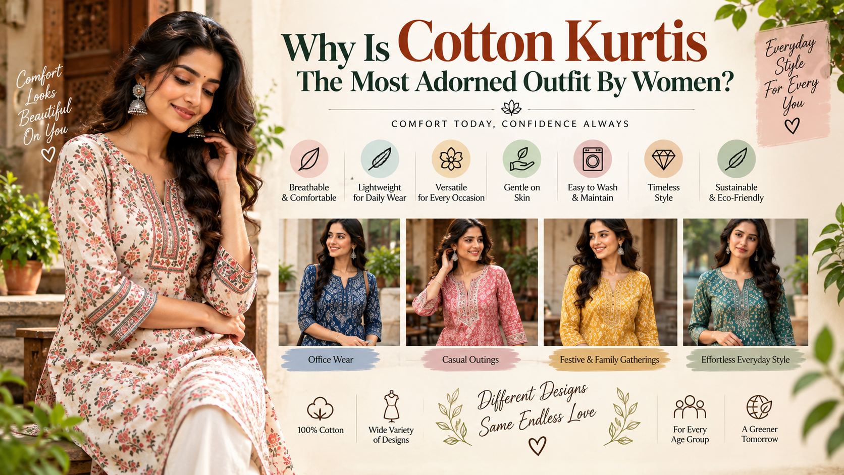 Why Is Cotton Kurtis The Most Adorned Outfit By Women